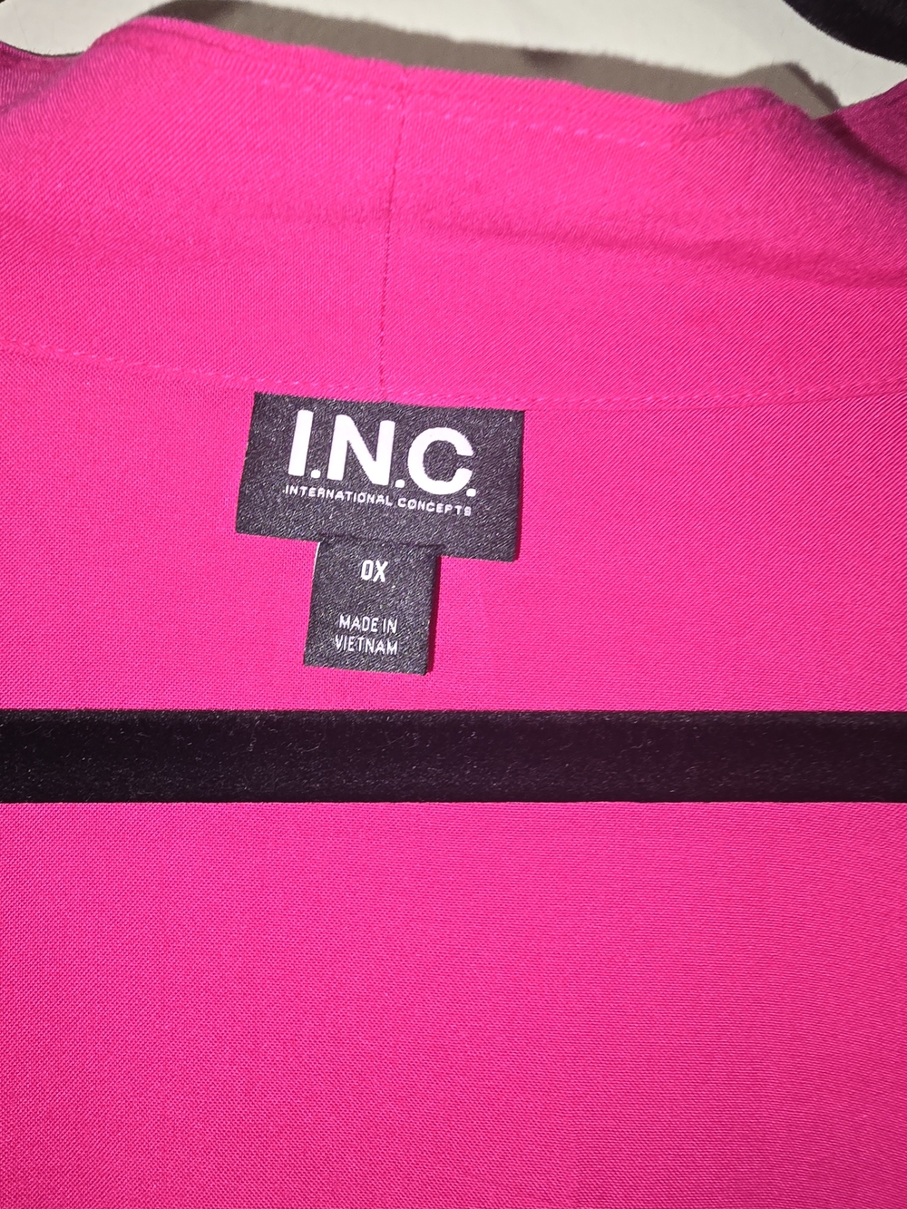 INC International Concepts Fuchsia Snap-Front Blouse - Picture 4 of 8